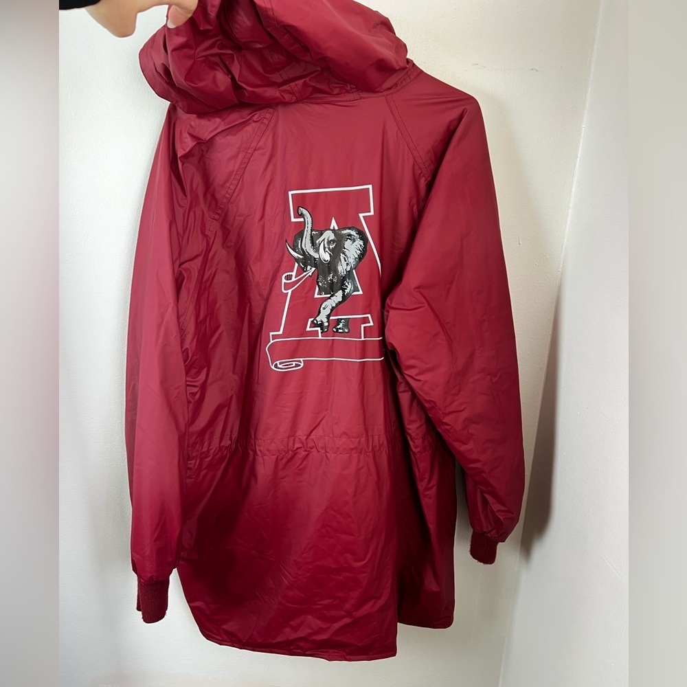 Vintage University of Alabama Long Line Slick Jacket Large